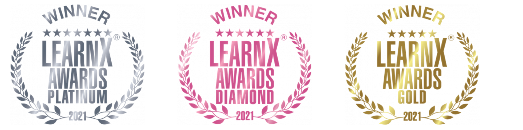 2021 LearnX Awards logos