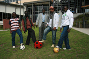African students celebrate World Cup African students