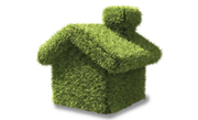 grass covered house graphic