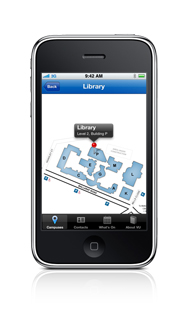 Map on the VU iPhone app Map on the VU iPhone app