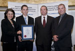 Parliamentary Secretary for Planning, Jenny Mikakos MP and Daniel Clayton with sponsors Paul Stirling, Australian Duct Manufacturer’s Alliance and Dean Burley, Heating and Cooling Association of Australia