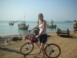 Steph Ellis on her bike ride through Thailand to raise funds for tsunami orphans 