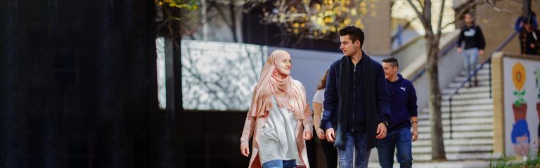 Students on VU's Footscray Nicholson Campus.