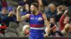  Western Bulldogs Captain Marcus Bontempelli raises his fist in celebration