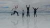 The Miller family at Salar de Uyuni salt flats, Bolivia.