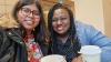 Dr Ruwangi Fernando (L) with Dr Morley Muse (R) drinking coffee