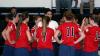  School girls on volleyball team