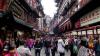 Crowd of people on street in China