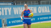  Ellyse Gamble on the footy oval