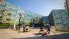 Courtyard at Footscray Park campus on a sunny day.