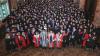  A crowd of hundreds pose in graduation uniforms at VU's Malaysian graduation 2017